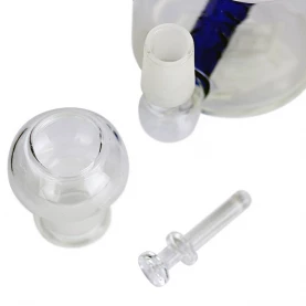 Bong sklo Oil blue percooler/dabbing