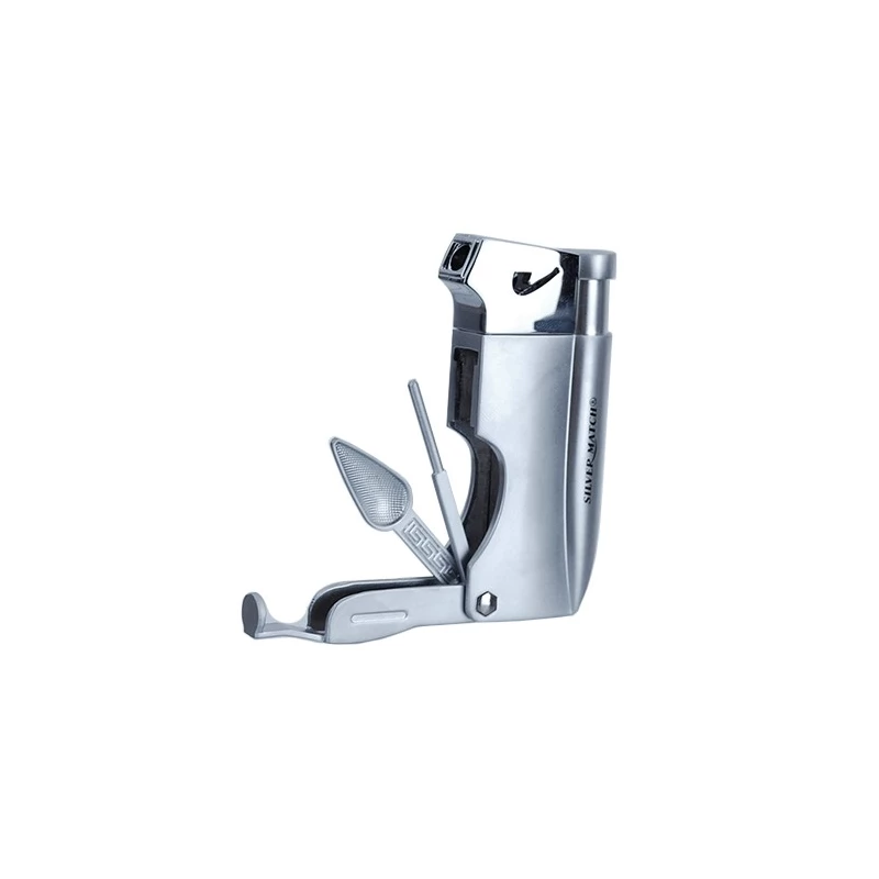 Fajkový zapaľovač s príborom Silver Match - silver