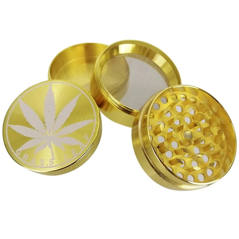 Grinder drvička Gold Grass Leaf 4,5cm