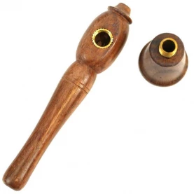 Šlukovka mini fajka drevo Handicraft - pohľad zvrchu - detail: závit