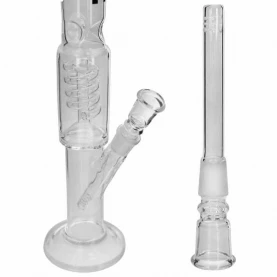 Sklenené bongo Bullet spiral ICE 39 cm - detail ľadovača, spiral coolera a downpipeu