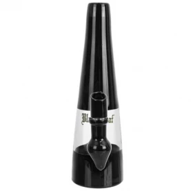Sklenený bong Trommel High Black Olej a byliny 21,5 cm - pohľad spredu