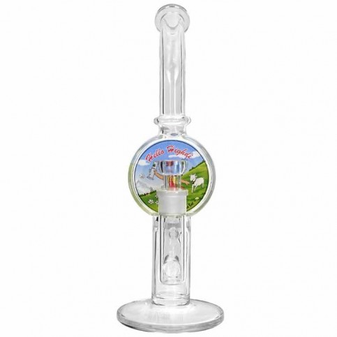 Sklenené bongo Hello Highdi 32 cm - pohľad spredu