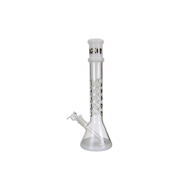 Sklenené bongo Spike 41 cm White - pohľad zboku