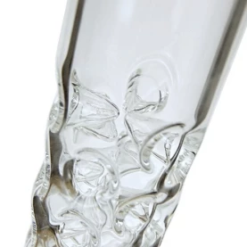 Sklenené bongo Spike 41 cm White - detail hrdla a výstupkov