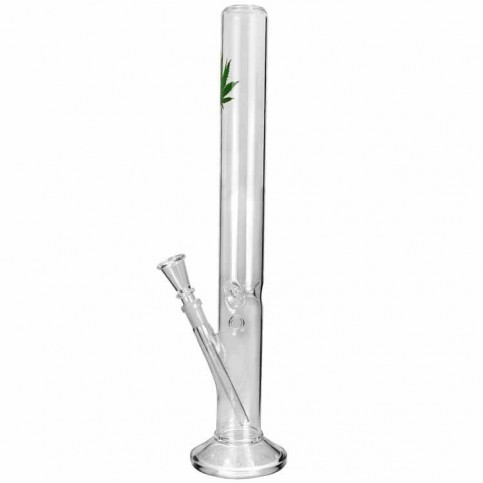 Sklenené bongo Ice Leaf 55 cm - pohľad zboku