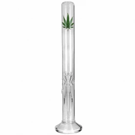 Sklenené bongo Ice Leaf 55 cm - pohľad spredu