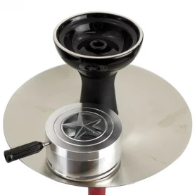 Vodná fajka Kaya Madera Cast - Pluto 58 cm - detail tanierika, keramickej korunky a hms