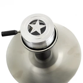 Vodná fajka Kaya Madera Cast - Pluto 58 cm - detail tanierika, keramickej korunky a hms