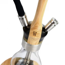 Vodná fajka Kaya Madera Chida Deluxe Black 58 cm - detail základne s logom Kaya Shisha