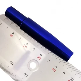 Kovový náustok na silikónovú hadicu modrý