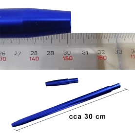 Kovový náustok na silikónovú hadicu modrý