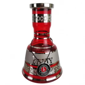 Vodná fajka Amy Deluxe Mini Harfi Red - Silver 50 cm