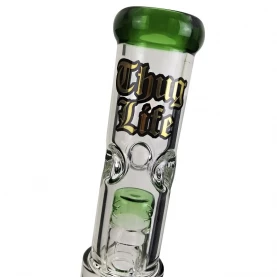 Sklenené bongo Thug Life Natural Green Clear 35 cm
