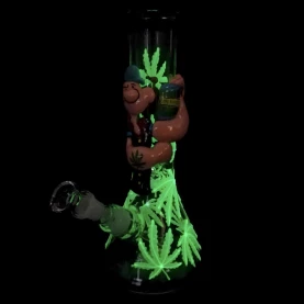 Sklenené bongo Pepek Námorník svietiace Grace Glass glow 32cm