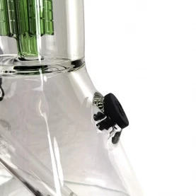 Sklenené bongo Black Leaf Beaker Ice 4cooler green 45 cm