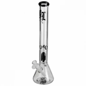 Sklenené bongo Black Leaf Beaker Ice 4cooler black 45 cm - pohľad spredu
