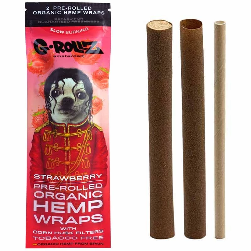 Konopné blunty G-Rollz Strawberry - balenie a jeho obsah