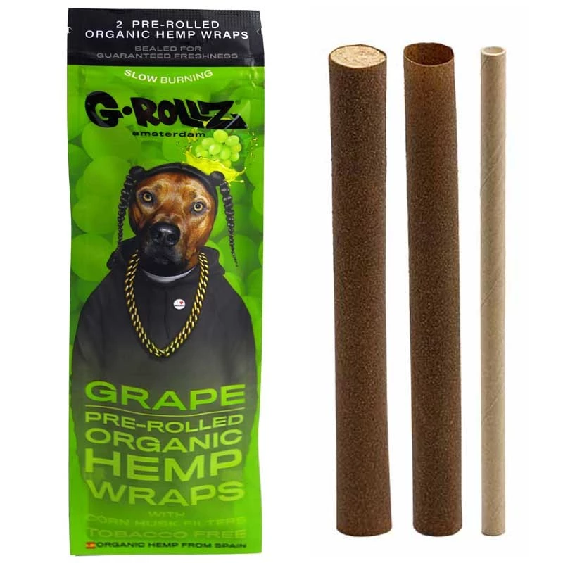 Konopné blunty G-Rollz Grape - balenie a jeho obsah