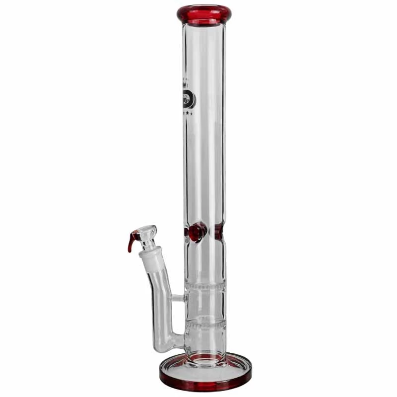 Bong Sklo GG Straight Red 45 cm - pohľad zboku