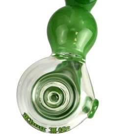 Bong Sklo Bublačka Bubbler Thug Life Green 18cm - detail na kotol z vrchu