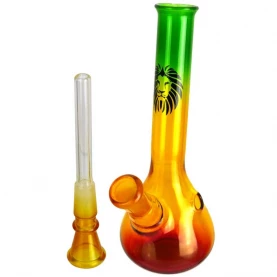 Bong Sklo Rasta Lion Mini 13 cm - downpipe a bongo
