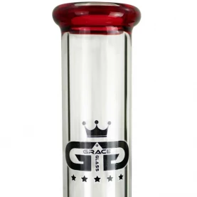 Bong Sklo GG Straight Red 45 cm - detail náustku