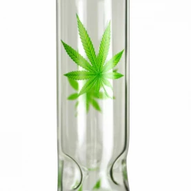 Bong sklo Marihuana Leaf Jhari - 45 cm - detail motívu