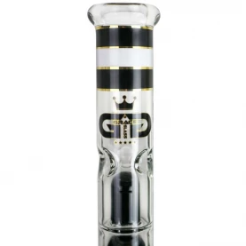 Bong sklo GG Black&Gold 46 cm - detail náustku, coolera a ľadovača