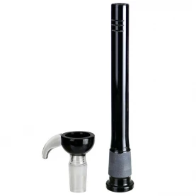 Bong sklo GG Black&Gold 46 cm - downpipe s difúznymi zárezmi a kotol