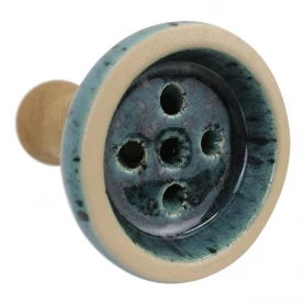 Korunka na vodnú fajku Oblako 5Hole Glazed Green Aqua