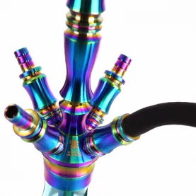 Vodná fajka Kaya Shisha - Inox Giza Rainbow 57 cm