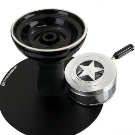 Vodná fajka Kaya Shisha - Eco Slice Small Black v kurfíku 52 cm