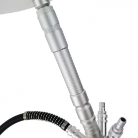 Stredne veľká vodná fajka Wandy E-TRON Silver 61 cm