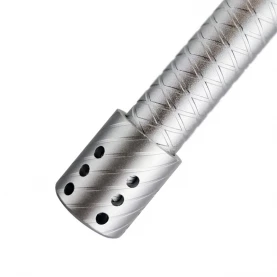 Stredne veľká vodná fajka Wandy E-TRON Silver 61 cm