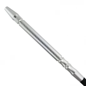 Stredne veľká vodná fajka Wandy E-TRON Silver 61 cm