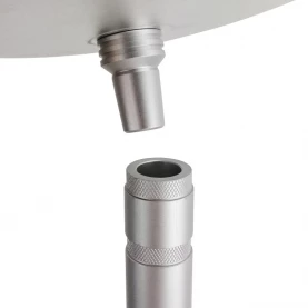 Stredne veľká vodná fajka Wandy E-TRON Silver 61 cm