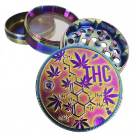 Grinder drvička THC molekula ICY chameleon kov - 5cm