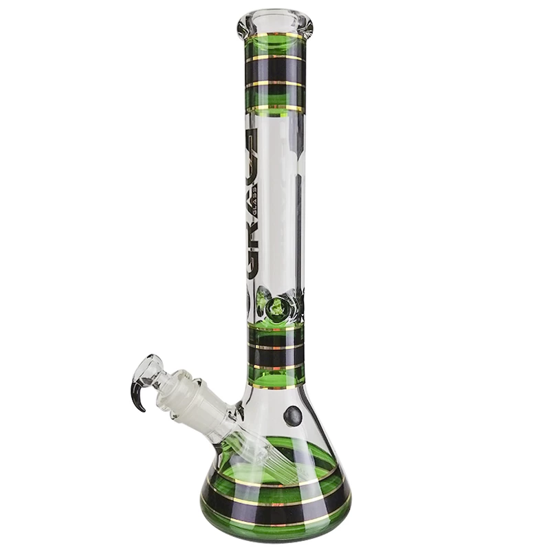 Sklenené bongo GG black&green 32cm - pohľad zboku