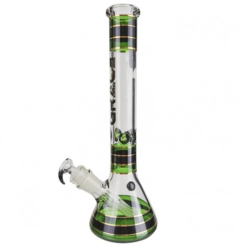 Sklenené bongo GG black&green 32cm - pohľad zboku