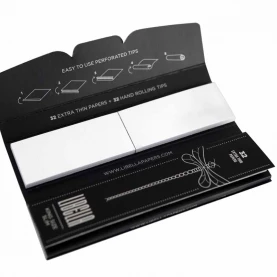 Cigaretové papieriky Libella Extra Thin s filtrami KS - otvorený booklet - filtre