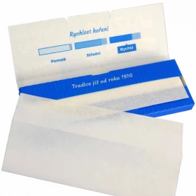 Cigaretové papieriky Vážka NEW - otvorený booklet a detail papieriku