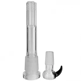 Sklenené bongo GG black&green 32cm - detail difúzneho downpipe a kotla