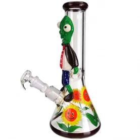 Sklenené bongo "Zombie and plants" svietiace Grace Glass glow 32cm - pohľad zboku