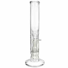 Sklenené bongo Candy clear 32 cm - pohľad na priehľadné sklenené bongo spredu