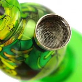 Bong akryl Comix 23 cm - farebné bongo zdobené komixovými motívmi - detail kotlíka so sitkom