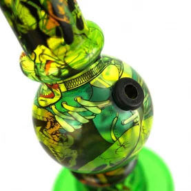 Bong akryl Comix 23 cm - farebné bongo zdobené komixovými motívmi - detail vázy s vytiahnutým kotlíkom - silikónové tesnenie