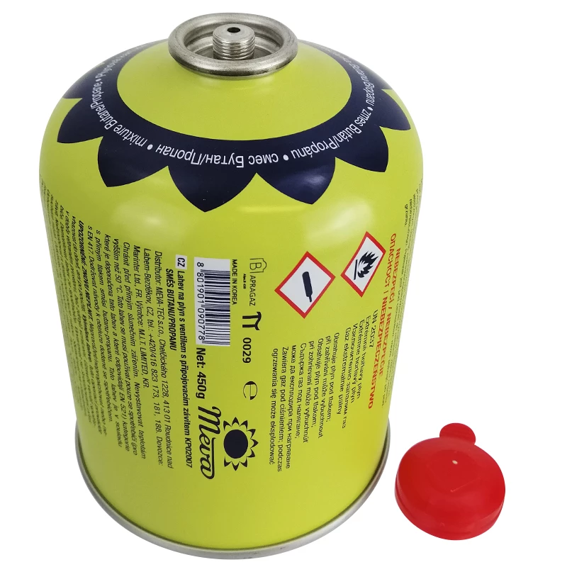 pohľad zvrchu na produkt - Plynová bombička UKP02007 na závit 450 g 7/16 - kartuša do žhaviča