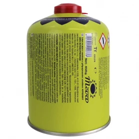pohľad zboku na produkt - Plynová bombička UKP02007 na závit 450 g 7/16 - kartuša do rozpaľovača