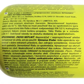 detailný pohľad na popis produktu - Plynová bombička UKP02007 na závit 450 g 7/16 - kartuša do rozpaľovača